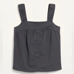 Old Navy Women’s Utility Sleeveless Button Front Swing Top